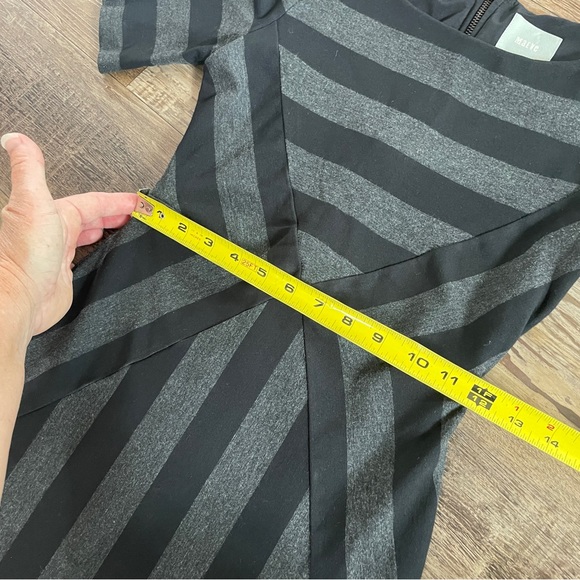 Maeve for Anthropologie stripped fitted classic midi dress 2 - Picture 6 of 9